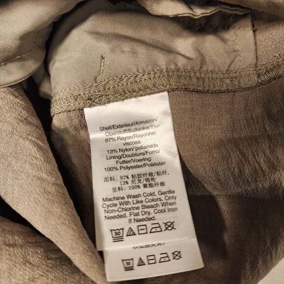 DKNY Womens Beige Classic High-Rise Minimalist‎ Flowy Shorts NWT Size 14 - Picture 5 of 6